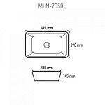 Фигурный умывальник Melana MLN-806-7050H (T4565) Фото 2