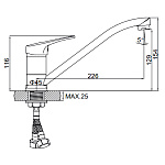 Смеситель для кухни Ledeme 4913L Фото 2
