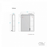 Зеркальный шкаф "Vittoria 60/2"-01 (белый, правый) Фото 5