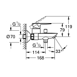Смеситель Grohe Bau Edge NEW для ванны Фото 5