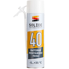 Пена монтажная бытовая всесезонная SOLIDE Foam 40 (500мл)