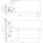 Смеситель Rossinka S35-33 для ванны и душа Фото 2