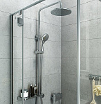 Душевой гарнитур IDDIS Ray с верхним душем и полкой Фото 3