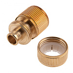 Соединитель быстросъемный латунный для шланга 1/2" Фото 3