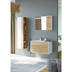 Комплект мебели для ванной Aqwella Miami 100 Дуб сонома, белый Фото 7