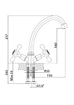 Смеситель для кухни выс.излив Konner ELEMENT CROSS ELC2210 Фото 2