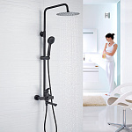 Душевая стойка со смесителем Ledeme 2480B черный Фото 2