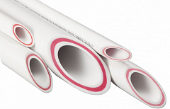 Труба АРМИРОВАННАЯ ВОЛОКНОМ 20/PN 25 RUBIS (SDR6) PRO AQUA белая