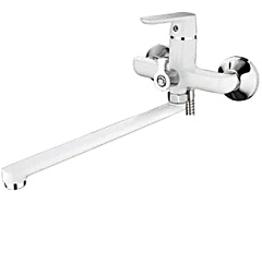 Смеситель для ванны и умывальника Ledeme 2277W (белый/хром)