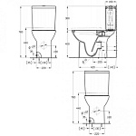 Унитаз-компакт Roca DEBBA Round безободковый, двойной выпуск + сиденье микролифт Фото 4
