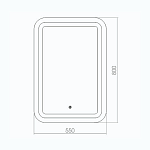 Зеркало AZARIO Мальта 550х800 сенсор Фото 3