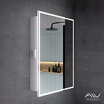 Зеркальный шкаф Alavann Rita 60 белый с подсветкой Фото 2