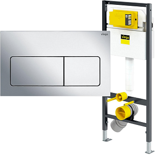 Инсталляция Viega Prevista Dry Visign с кнопкой Life 5 хром Фото 1