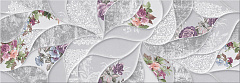Плитка настенная Eletto Ceramica Malwiya Grey Floris 24.2x70