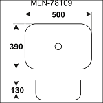 Фигурный умывальник Melana MLN-78109 Фото 3