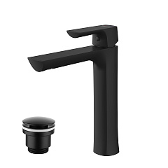 Смеситель Lemark Ursus LM7209BL для умывальника монолитный, черный