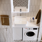 Тумба с раковиной Alavann Soft 100 (левая) белая Фото 5