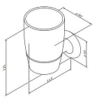 Стакан с настенным держателем LIKE Am.Pm Фото 2