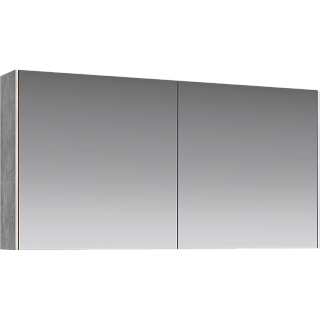 Зеркало-шкаф Aqwella Mobi 120см Бетон светлый Фото 1