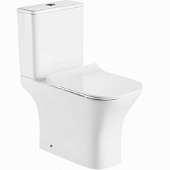 Унитаз напольный безободковый Azario Fretta square с сидением микролифт