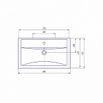 Тумба с умывальником BRIZ Монца т18-80 Фото 4