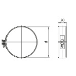 Хомут обжимной  Ferrum (430/0,5 мм) Ф120 Фото 2