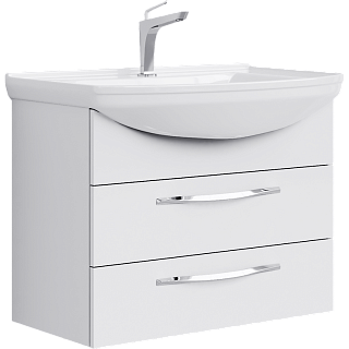 Тумба с раковиной подвесная Aqwella Allegro 75см Белый Фото 1