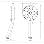 Лейка душевая Lemark LM8116C 3-функциональная Фото 2