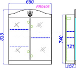 Зеркало-шкаф Aqwella Franchesca 65см Белый Фото 2