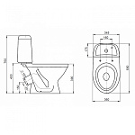 Унитаз-компакт Santeri "Прайм" белый + сиденье Фото 4