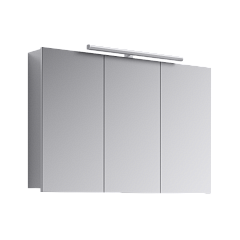 Зеркало-шкаф с светильником Aqwella Broadway 100см Белый