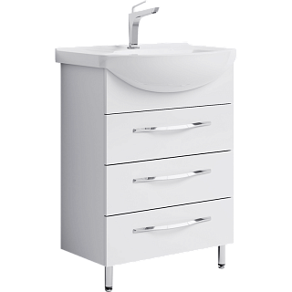 Тумба с раковиной напольная Aqwella Allegro 65см Белый Фото 1