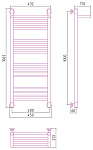 Полотенцесушитель водяной Сунержа БОГЕМА с полкой+ 1000х400 Фото 3