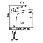 Смеситель для умывальника Ledeme 1074WR (белый/ роз.золото) Фото 2
