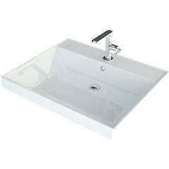 Раковина под стиральную машину COROLINA  (отверстие под смеситель+кронштейны) 600х600 мм