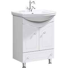 Тумба с раковиной напольная Aqwella Franchesca 65см Белый