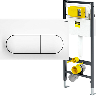 Инсталляция Viega Prevista Dry Visign с белой кнопкой Life 6 Фото 1