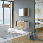 Комплект мебели для ванной Aqwella Miami 100 Дуб сонома, белый Фото 6