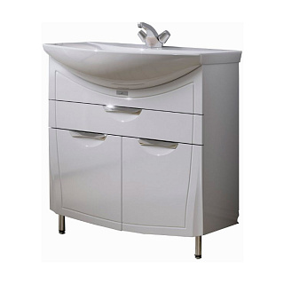 Тумба с раковиной Alavann Monaco 80 белая Фото 1