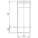 Труба Ferrum 1,0м (430/0,5 мм) Ф120 Фото 3