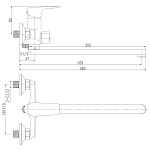 Смеситель Rossinka RS32-32 для ванны и душа Фото 2