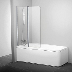 Шторка для ванны Ravak 10° 10CVS2-100 L 7QLA0103Z1 (белый + транспарент)