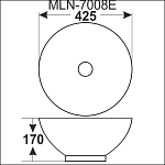 Фигурный умывальник Melana MLN-7008E Фото 4