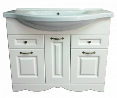 Тумба Loranto Kristen 100, Ольха, с раковиной Эльбрус 100