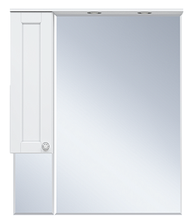 Зеркальный шкаф Misty Латте 85 белый правый Фото 1