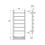 Полотенцесушитель водяной Point Афина П5 500х800 с полкой, хром Фото 2