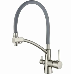 Смеситель для кухни с гибким изливом Ledeme 4855A-9L со встроенным фильтром 