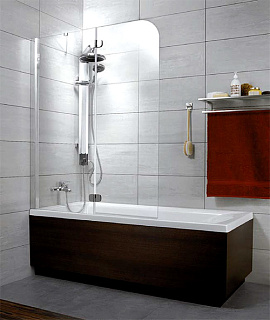 Штора на ванну Radaway Torrenta PND L 1210*1500 лев. хром/прозрач. (201203-101NL) Фото 1