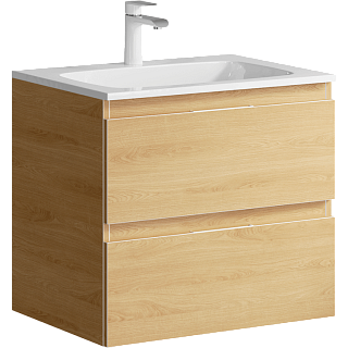 Тумба с раковиной подвесная Aqwella Accent 60см Дуб золотой Фото 1