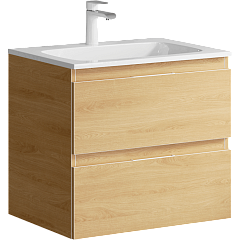 Тумба с раковиной подвесная Aqwella Accent 60см Дуб золотой